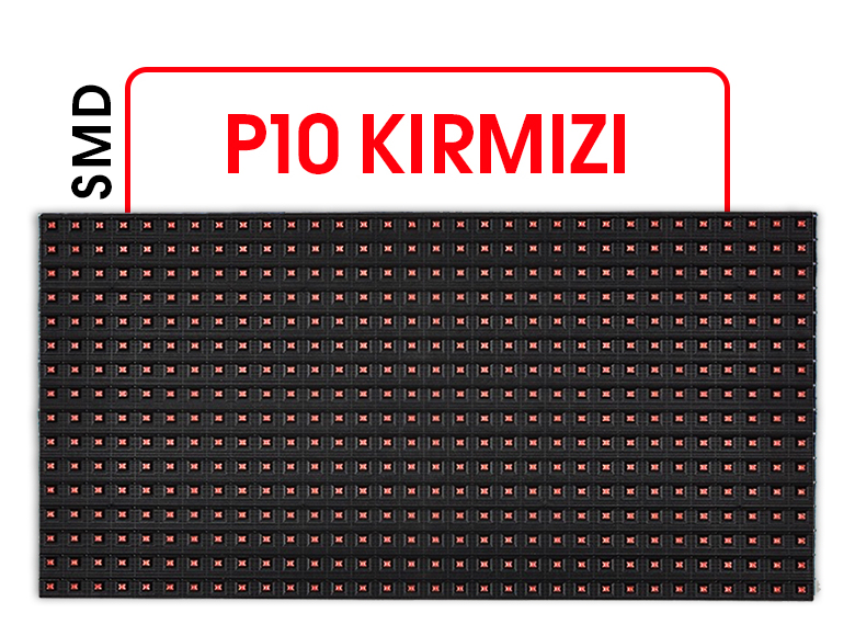 P10 SMD Kırmızı LED Panel